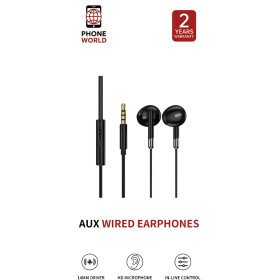 PW AUX Wired In-Earphones 1.2m | HD Mic & Stereo Sound
